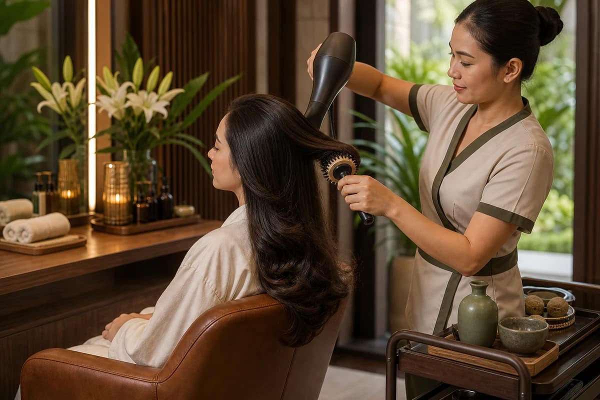 Blowdry with Style service at Cradle Massage and Wellness Spa