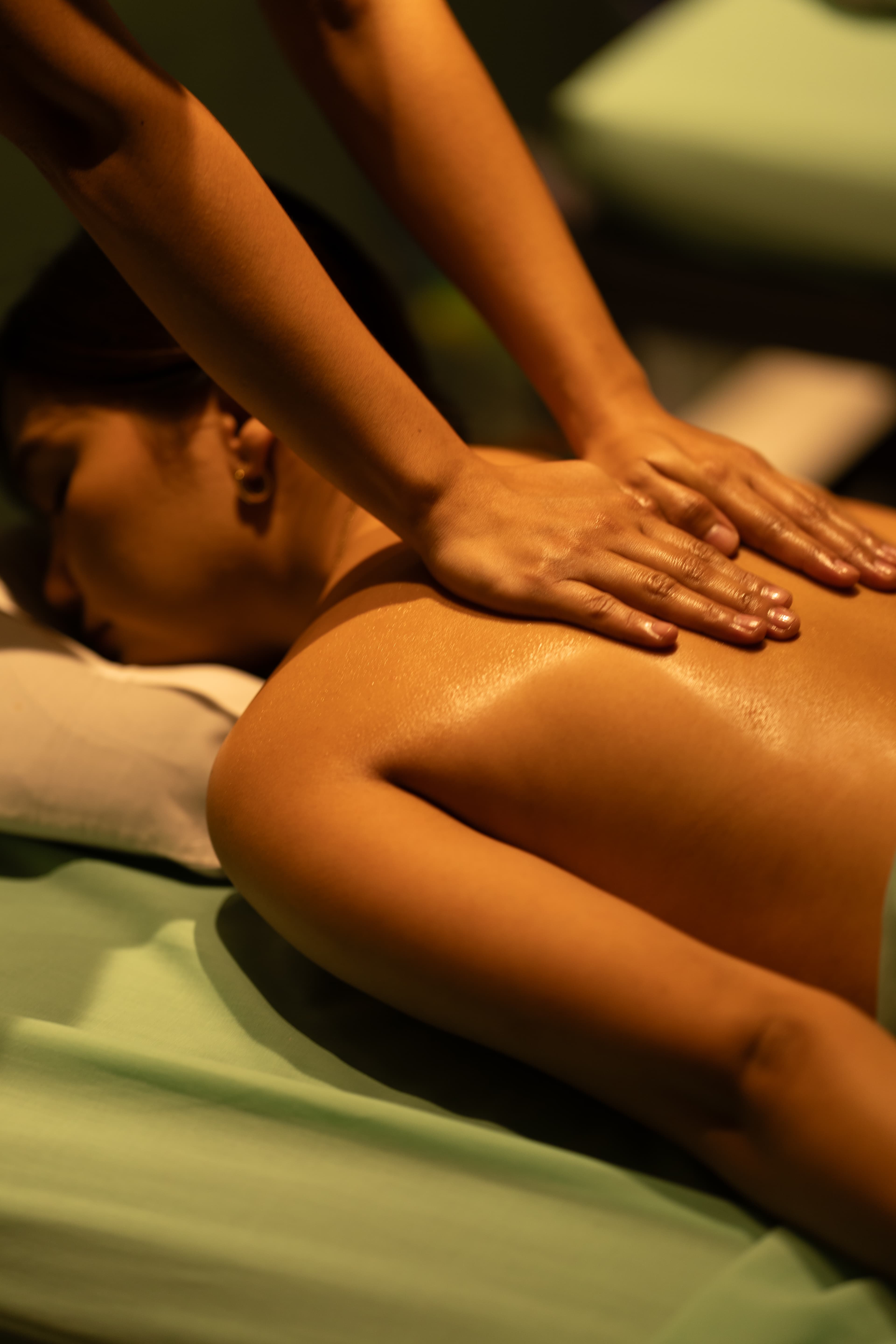 Warm wellness details inside Cradle spa